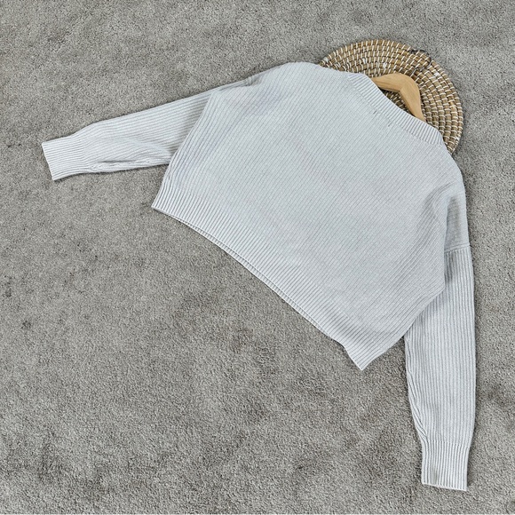 Toad&Co Women’s Organic Cotton Bianca II Sweater Crewneck Oversized in Gray L - Picture 7 of 15